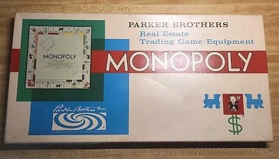 Vintage 1961 Jogo de Tabuleiro Monopoly Parker Brothers Clássico Original - Imagem 1 de 4