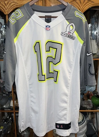Andrew Luck Indianapolis Colts Nike PRO BOWL Jersey Size XL Men's Gray and White Cover