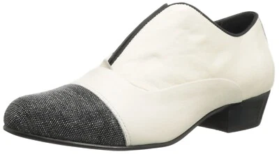 DOLCE VITA Cream & Black Leather Ollie Cap Toe Oxfords, 9, NIB - Image 1 of 4