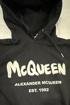 Sudadera con Capucha Alexander McQueen Logo Xs Algodón Negro Foto 1 de 4