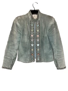 Double.D Ranch Wear Suede Conchas Vintage Jacket Sz XS Made In Texas USA - Picture 1 of 11