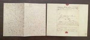 1815 SCHLACHT VON WATERLOO : BRIEF LT. O’GRADY 7. HUSAREN AN SEINEN VATER *(Repro)* - Bild 1 von 12