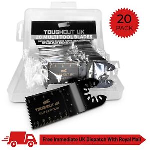 20 Multi Tool Blade Set for Wood, Plastic or Plasterboard in a Quality Box- Deal