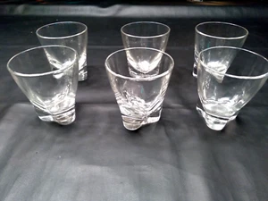 vintage carlo moretti italy bullet design heavy whiskey old fashion glasses 6pc - Picture 1 of 6