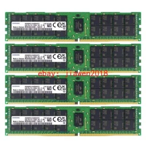 Samsung 64GB 3200MHz 2RX4 DDR4 RAM DIMM PC4-3200AA ECC Server Memory 64G*4=256GB - Picture 1 of 4