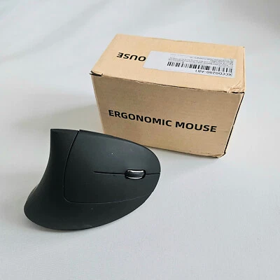 Wireless Vertical Ergonomic Mouse Bluetooth Black Home Office Work Battery - Image 1 of 4