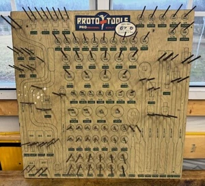 Vintage PROTO Tools Sockets & Ratchets Indy 500 Store Display Rack Board Sign - Picture 1 of 2
