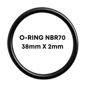 O-Ring 38mm X 2mm Nitrile Rubber (NBR 70), Black, Made in Italy, Top Quality - Picture 1 of 7