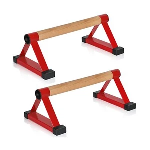 Wood push up bars Parallettes bars Anti-slip Handstand Bars for Calisthenics,... - Picture 1 of 7