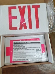 NEW COOPER APC7R ALL-PRO THERMOPLASTIC EXIT/EMERGENCY COMBO - Picture 1 of 3