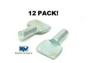 12 Knape & Vogt Quality #333 ZC Shelf Support Spoon 7/32" Pin x 1/2" Peg Post ES