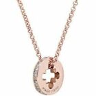 Marie Claire Clover Cut Out Pendant Necklace Swarovski Crystals 18 inches 
