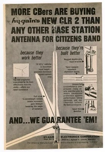 Popular Electronics Magazine Ad MORE CBers ARE BUYING hy-gain's NEW CLR 2(10/67) - Picture 1 of 1