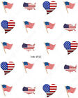 Nail Art Water Transfer Stickers Decals beautiful American flag KoB-1512