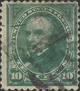 US Scott #258 Used VF 10 Cent 1894 Daniel Webster Stamp CV 20.00 - Picture 1 of 1