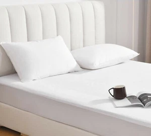 Luxury fitted breathable waterproof brushed cotton mattress protector King-size - Picture 1 of 5