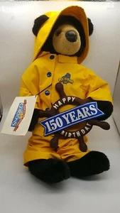 Gortons Fish 150 Years Bear Yellow Raincoat 18" Plush Fisherman Happy Birthday - Picture 1 of 9