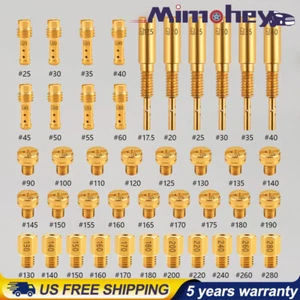 42Pcs Carburetor Jet Kit for Mikuni Main N100.604 VM28/486 VM4/042 VM22/210 USA - Foto 1 di 8
