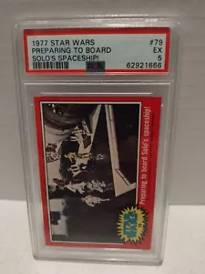 1977 Topps Star Wars Card #79 "Preparing to Board Solo Spaceship" PSA 5 - Picture 1 of 2