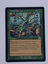 MTG - Weird Harvest, Onslaught Vintage Rare Green Magic The Gathering