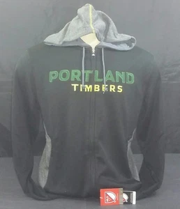 Adidas Portland Timbers Hoodie, schwarz/grau, Größe M - Bild 1 von 9