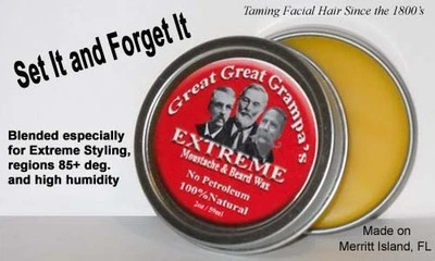 Stiff, Extreme - 1oz Moustache & Beard Wax - All Hair, Vitamins, NO Petroleum  - Image 1 of 4