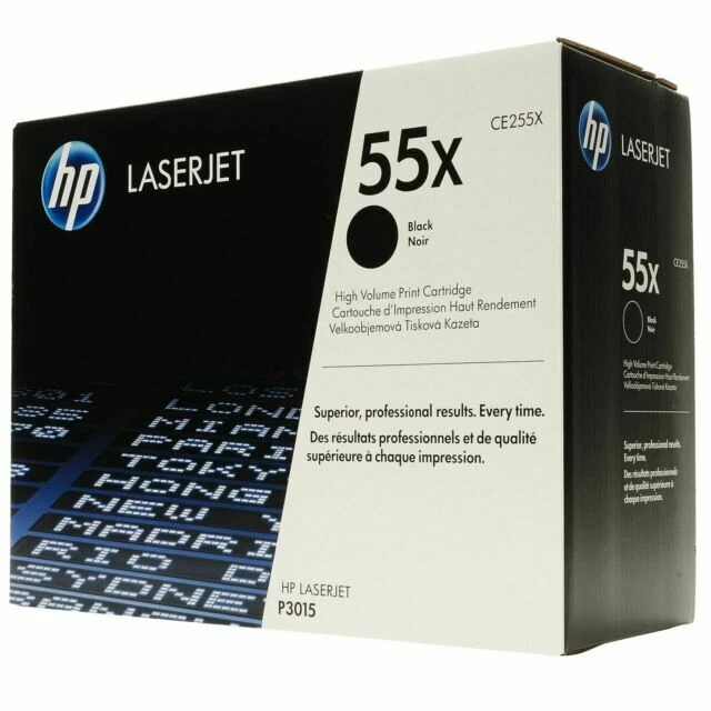 HP 55X High Yield Original LaserJet Toner Cartridge, CE255X - Black