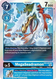 Tarjeta Digimon EX3-022 MegaSeadramon rara como nueva - Imagen 1 de 1