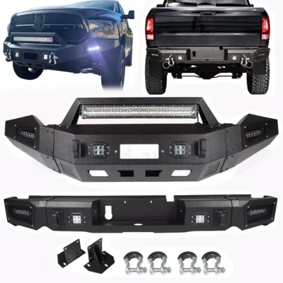 Steel Front / Rear Bumper Full Guard w LED Light for 2013-2018 Dodge Ram 1500 - Imagem 1 de 4