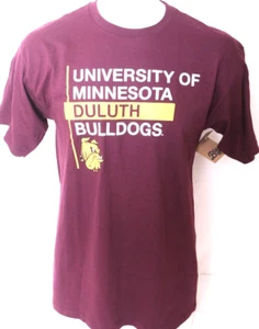 NEW University of Minnesota Duluth Bulldogs maroon SS Crew Neck T-Shirt Mens L - Picture 1 of 9