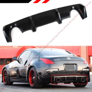 For 2003-2009 Nissan 350Z Z33 Fairlady Z JDM Shark Fin Rear Bumper Diffuser Lip - Picture 1 of 4