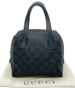 Authentic GUCCI GG Canvas 1245422888 Black Handbag NS050130 - Picture 1 of 17