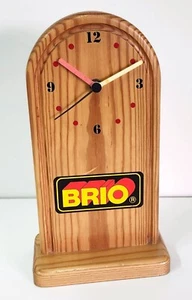 Seltene Vintage Holz Brio Uhr, Werbung, Ladenaufsteller - Bild 1 von 5