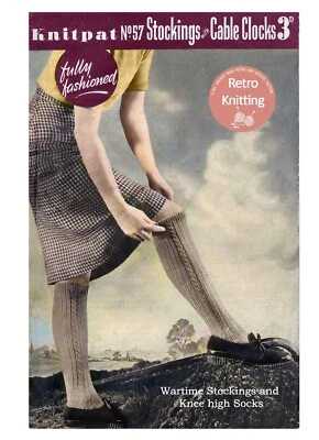 1940s Stockings and Socks Vintage Knitting Pattern - Copy - Image 1 of 3