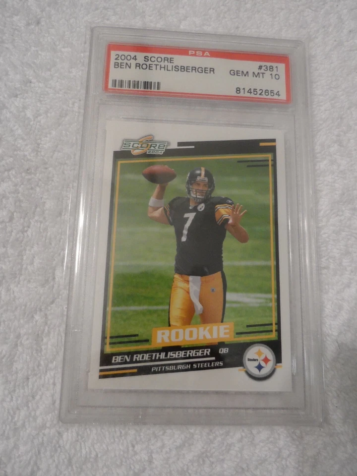 Score Ben Roethlisberger 2004 radiocontrol novato #381 Steelers PSA 10 GEMA como nuevo Foto 1 de 2