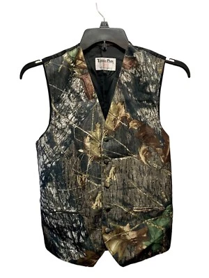 Tuxedo Park Accessories Formal Mens Vest And Tie Camo Full Back Camouflage New - Image 1 of 4