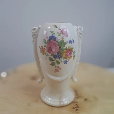 Florero urna de cerámica con patrón de flores multicolor arte decoración del hogar interior Foto 1 de 4