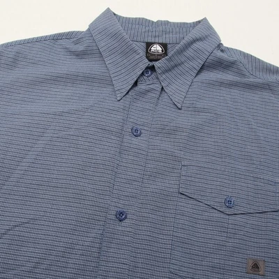 Nike ACG Shirt Mens Large Short Sleeve Outdoor Button Up Checkered Casual - Image 1 of 4