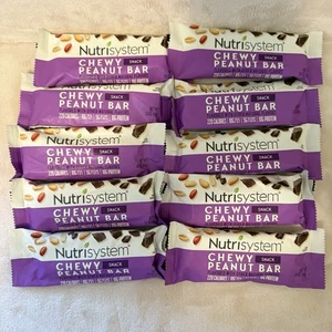 💕10 Nutrisystem Chewy Peanut Bar Milk Chocolate Coated SNACK BB March 2026 - Picture 1 of 2