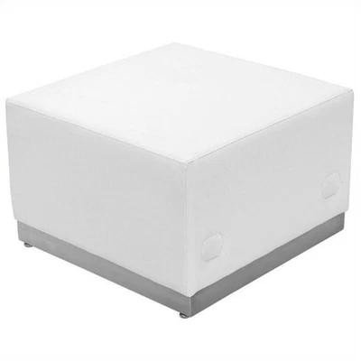 Flash Furniture Hercules Alon Ottoman in White - Image 1 of 3
