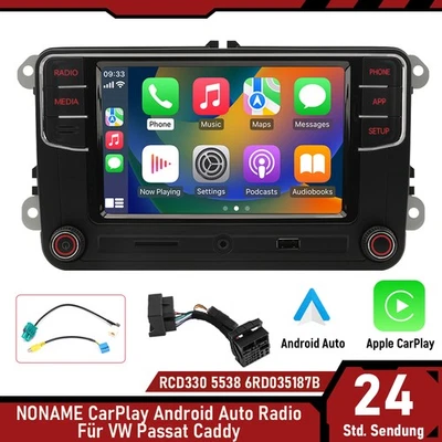 6.5" RCD330 5538 187B Android Auto CarPlay Radio AUX Für VW Passat Jetta Caddy - Bild 1 von 4