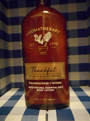 Bath & Body Works Aromatherapy THANKFUL FRANKINCENSE and MYRRH Body Lotion 6.5oz - Image 1 of 4