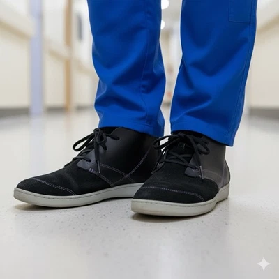 Botas chukka de gamuza negras para mujer Ahnu costuras moradas informales - A11 Foto 1 de 4