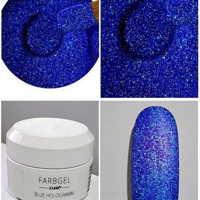 Jolifin UV LED Farbgel Farbe Blue Hologramm Hoch Pigmentiert Glimmer Glanz - Bild 1 von 4