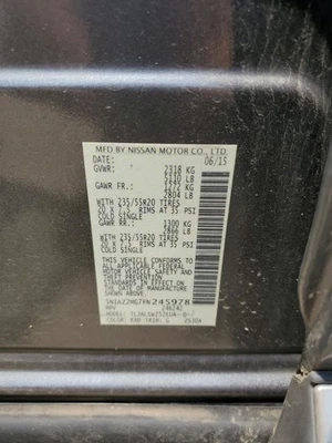 Seat Belt Front Bucket Driver Retractor Fits 15-18 MURANO 2562612 Foto 1 de 4