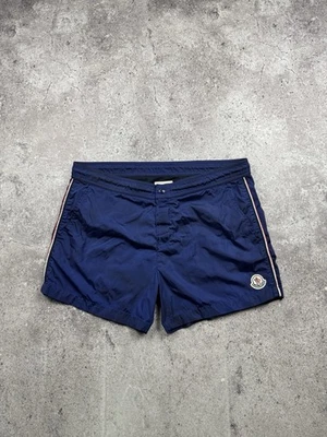 Moncler 男式拳击手 Mare 游泳短裤尼龙裤 Y2K 海军蓝小号标志 尺寸 M — 第 1/4 张图片