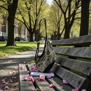 Harry Potter Tote Bag Hobo Purse Daily Wizard Newspaper Headlines Deathbringers - Picture 1 of 14