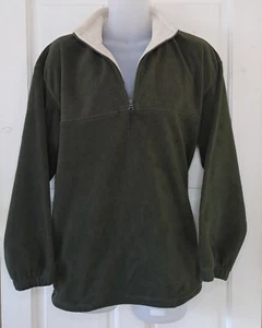 Herren Thermo Fleece Polar Pro Antipill Viertel Reißverschluss Khaki Grün Größe M Neu mit Etikett - Bild 1 von 16