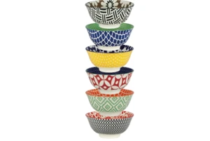 Contemporary Serving Bowl Set Certified International Soho bowls Set Of 6 - Picture 1 of 2
