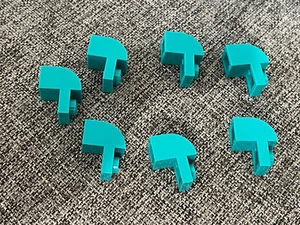 LEGO Slope - Dark Turquoise - Curved 2 x 1 x 1 1/3 with Recessed Stud - QTY x 7 - Picture 1 of 3